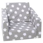 Kinder-Singlesofa White Stars Webstoff - Grau / Weiß