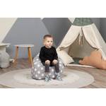 Pouf enfant Drop Tissu - Gris / Blanc