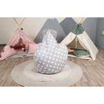 Pouf enfant Drop Tissu - Gris / Blanc