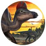 Fototapete Corythosaurus Sunset selbstklebend