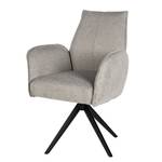 Sedia con braccioli Guilers Tessuto / Metallo - Color grigio chiaro
