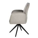 Sedia con braccioli Guilers Tessuto / Metallo - Color grigio chiaro