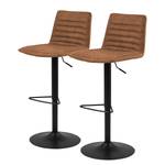 Chaises de bar Kimmy (lot de 2) Cognac