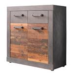 Buffet Indy I Imitation bois recyclé / Anthracite