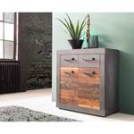 Buffet Indy I Imitation bois recyclé / Anthracite