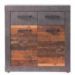 Buffet Indy I Imitation bois recyclé / Anthracite