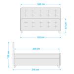 Boxspringbett Nordic Webstoff - Chenille GCP: 11 zinc - 160 x 200cm - H3