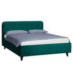 Gestoffeerd bed Nordic Bed Stof TSV: 3 Petrolblauw - 180 x 200cm - Met hoofdeinde - Met lattenbodem & matras - H3 medium