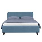 Lit capitonné Nordic Bed Tissu TSV: 16 cornflower - 140 x 200cm - Avec tête de lit - Sans matelas