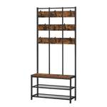 Compacte garderobe Morristown II bruin/zwart