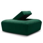 Hocker Miu Magic met rugleuning L Geweven stof Concha: Smaragdgroen