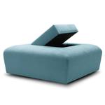 Hocker Miu Magic mit Eck-Rückenlehne Webstoff Concha: Jeansblau