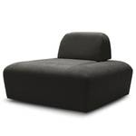 Hocker Miu Magic met rugleuning S Geweven stof Concha: Antracietkleurig