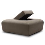 Hocker Miu Magic mit Rückenlehne S Webstoff Concha: Braun