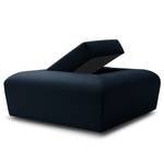 Hocker Miu Magic met hoek-rugleuning Velours Sadia: Donkerblauw