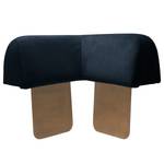 Hocker Miu Magic met hoek-rugleuning Velours Sadia: Donkerblauw