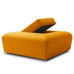 Hocker Miu Magic met hoek-rugleuning Velours Sadia: Mosterdgeel