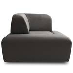 Hocker Miu Magic met hoek-rugleuning Velours Sadia: Donkergrijs