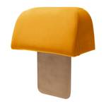 Pouf Miu Magic con schienale S Velluto Sadia: giallo senape