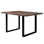 Eettafel Megana Afvalhout look	 - Breedte: 140 cm - Zwart