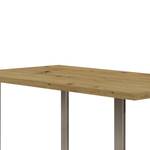 Eettafel Megana Eikenhoutlook Artisan - Breedte: 160 cm - Roestvrij staal