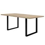 Table Megana Imitation chêne de Sonoma - Largeur : 180 cm - Noir