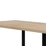 Eettafel Megana Sonoma eikenhouten look - Breedte: 180 cm - Zwart