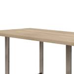 Eettafel Megana Sonoma eikenhouten look - Breedte: 180 cm - Roestvrij staal