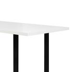 Eettafel Megana Wit - Breedte: 180 cm - Zwart