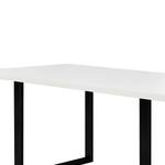 Eettafel Megana Wit - Breedte: 180 cm - Zwart