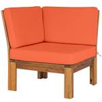 Loungesofa LEXI 5-teilig Webstoff / Akazie massiv - Terracotta