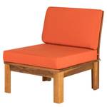 Loungesofa LEXI 5-teilig Webstoff / Akazie massiv - Terracotta