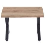 Table basse Grand Prix Imitation acacia / Noir - Largeur : 60 cm