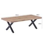 Salontafel Grand Prix acaciahouten look/zwart - Breedte: 120 cm