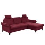 Ecksofa Wintertime Webstoff Palila: Beere - Longchair davorstehend rechts - Ohne Schlaffunktion