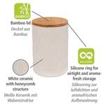 Vorratsdose Maya Keramik / Bambus - Weiß - Fassungsvermögen: 0.9 L