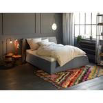 Polsterbett Classic Button Stoff TBO: 19 woven grey - 180 x 200cm - Ohne Matratze