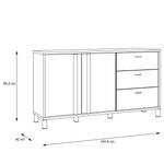 Dressoir Vallegrande I grenenhouten look/zwart