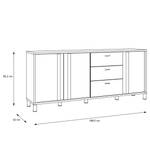 Dressoir Vallegrande II grenenhouten look/zwart