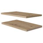 Wastafel Laos II ijzer - mat zwart/Artisan eikenhouten look - Breedte: 95 cm