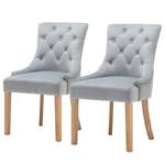 Chaises capitonnées Thrall (lot de 2) Gris lumineux