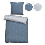 Parure de lit en satin de coton 0606162 Coton - Bleu - 135 x 200 cm + oreiller 80 x 80 cm