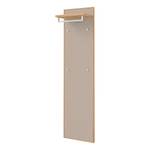 Porte-manteau mural V100 II Placage en bois véritable / Métal - Taupe - Largeur : 44 cm