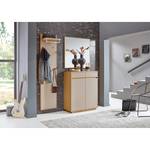 Porte-manteau mural V100 II Placage en bois véritable / Métal - Taupe - Largeur : 44 cm