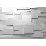 Papier peint 3D-Wall - Blanc / Gris - 3,66 x 2,54 cm