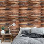 Fotomurale Wooden Wall - Marrone / Grigio - 3,66cm x 2,54cm