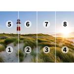 Fototapete Leuchtturm Ostsee Papier - Mehrfarbig