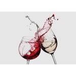 Papier peint Wine Glasses - Blanc / Rouge / Noir - 3,66 x 2,54 cm