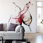Papier peint Wine Glasses - Blanc / Rouge / Noir - 3,66 x 2,54 cm