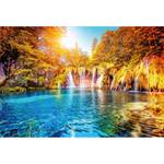 Fototapete Wasserfall Natur Vlies - Mehrfarbig